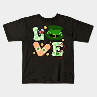 Love Nurse Patrick's Day Kids T-Shirt